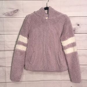 Mauve Fuzzy Sherpa Jacket